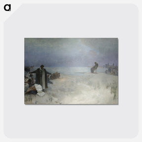 アートポストカード-The Last Days of Jan Amos Komenský in Naarden - アルフォンス ミュシャ Postcard.