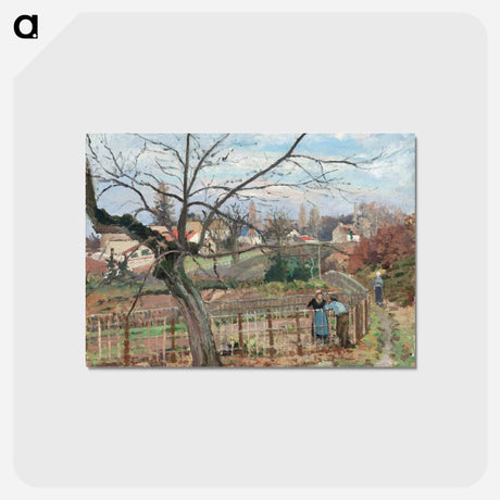 アートポストカード-The Fence - カミーユ ピサロ Postcard.
