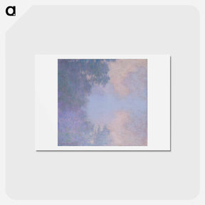 アートポストカード-Branch of the Seine near Giverny (Mist) - クロード モネ Postcard.