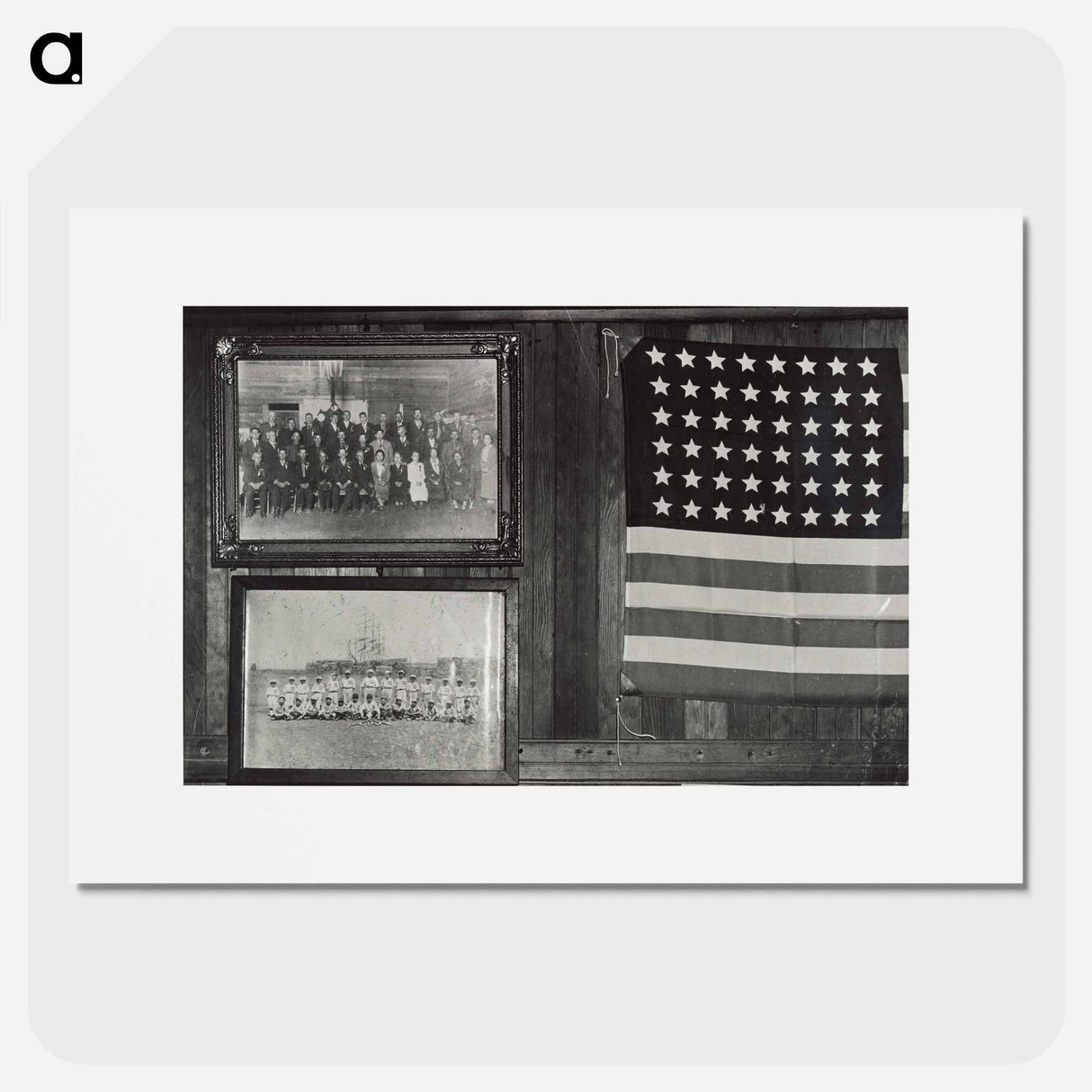 Interior View of Japanese-American Citizens League Headquarters, Centerville, California - Dorothea Lange Poster.