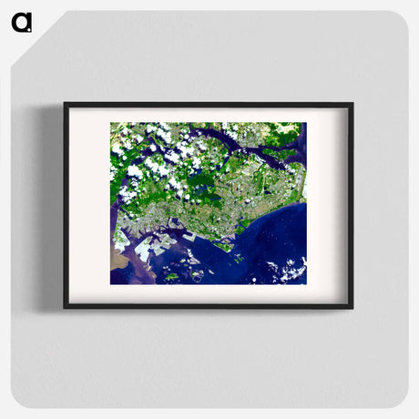 アートポスター-Singapore from Space
 - 上空からの地球 Poster.