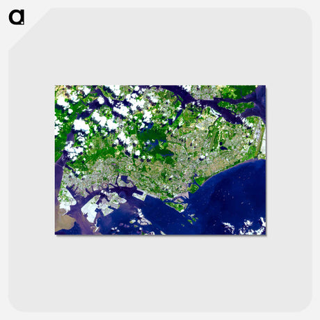 アートポストカード-Singapore from Space
 - 上空からの地球 Postcard.