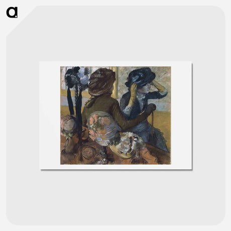 アートポストカード-At the Milliner's - エドガー ドガ Postcard.