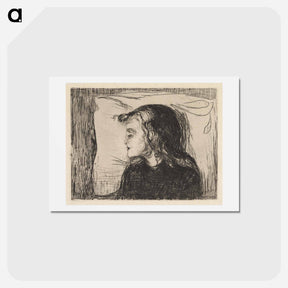 アートポストカード-The Sick Girl - エドヴァルド ムンク Postcard.