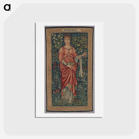 アートポストカード-Pomona, Pomona (from Flora and Pomona) - エドワード バーン ジョーンズ Postcard.