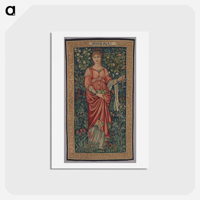 アートポストカード-Pomona, Pomona (from Flora and Pomona) - エドワード バーン ジョーンズ Postcard.