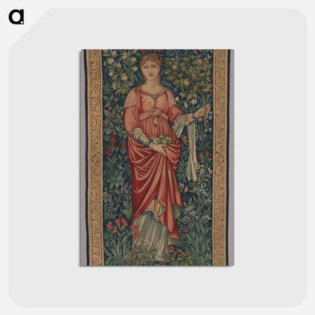 アートポストカード-Pomona, Pomona (from Flora and Pomona) - エドワード バーン ジョーンズ Postcard.