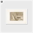 アートポストカード-The Moors make a different play in the ring calling the bull with their burnous - フランシスコ デ ゴヤ Postcard.