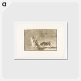 アートポストカード-The Moors make a different play in the ring calling the bull with their burnous - フランシスコ デ ゴヤ Postcard.