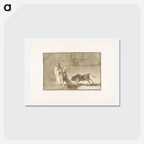 アートポストカード-The Moors make a different play in the ring calling the bull with their burnous - フランシスコ デ ゴヤ Postcard.