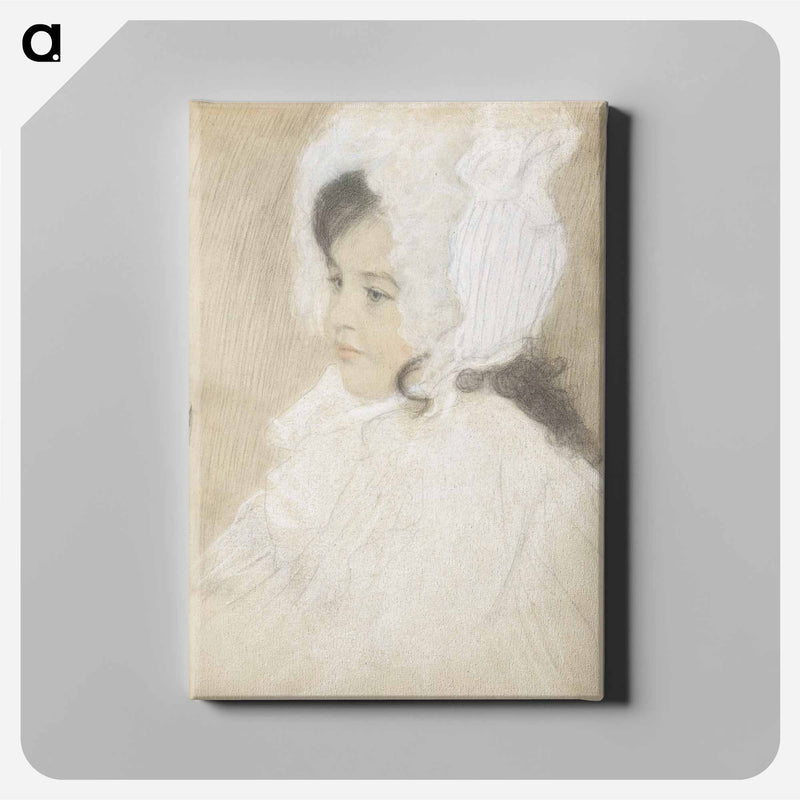 Portrait of a child (Marie Moll) - グスタフ クリムト Canvas.