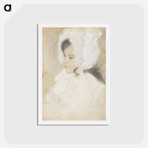 Portrait of a child (Marie Moll) - グスタフ クリムト Postcard.
