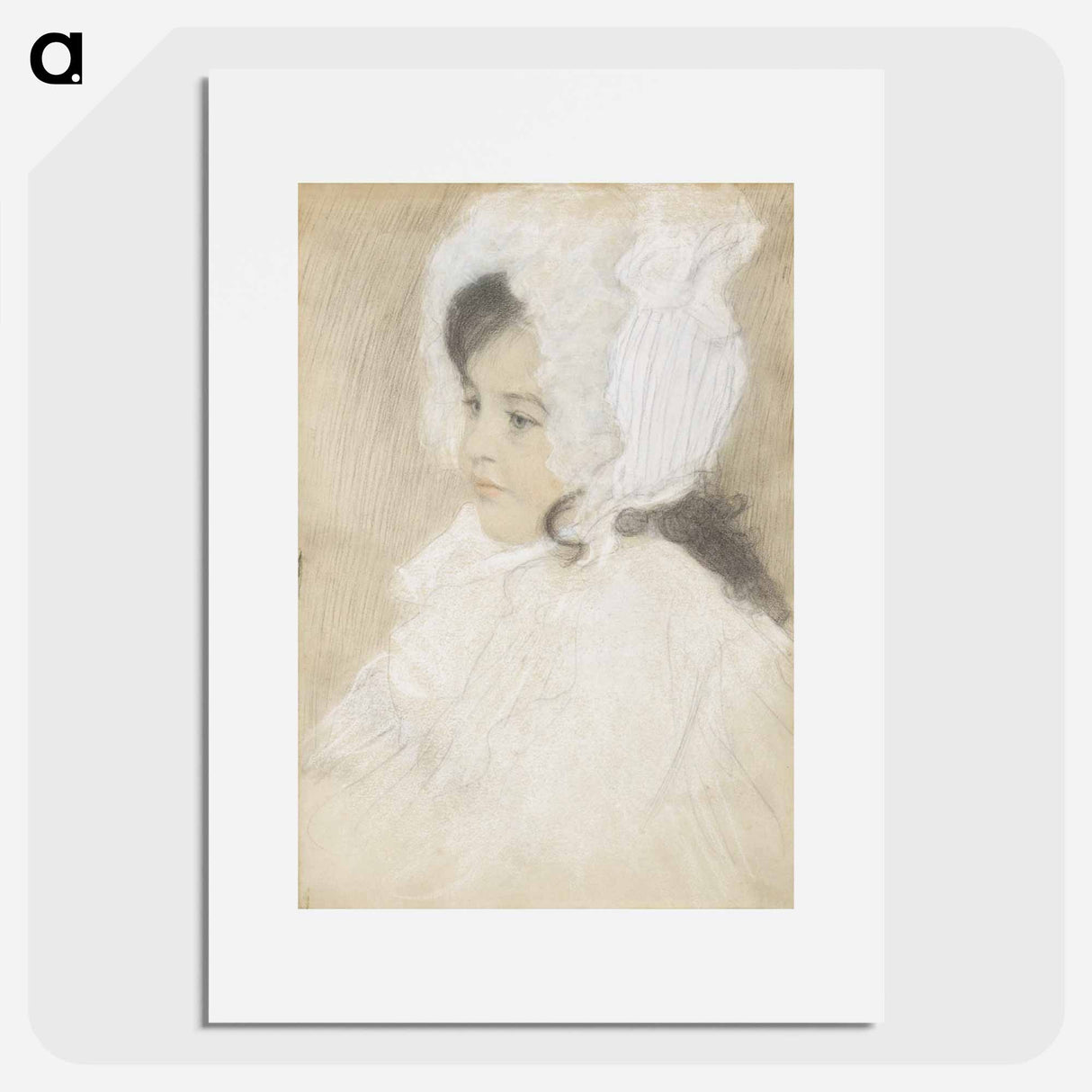 Portrait of a child (Marie Moll) - グスタフ クリムト Poster.