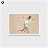 アートポストカード-Raking from Momoyogusa–Flowers of a Hundred Generations - 神坂 雪佳 Postcard.