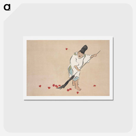 アートポストカード-Raking from Momoyogusa–Flowers of a Hundred Generations - 神坂 雪佳 Postcard.