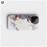 Etude pour "Le Bain" : Deux femmes et un enfant dans une barque - メアリー カサット Phone Case.