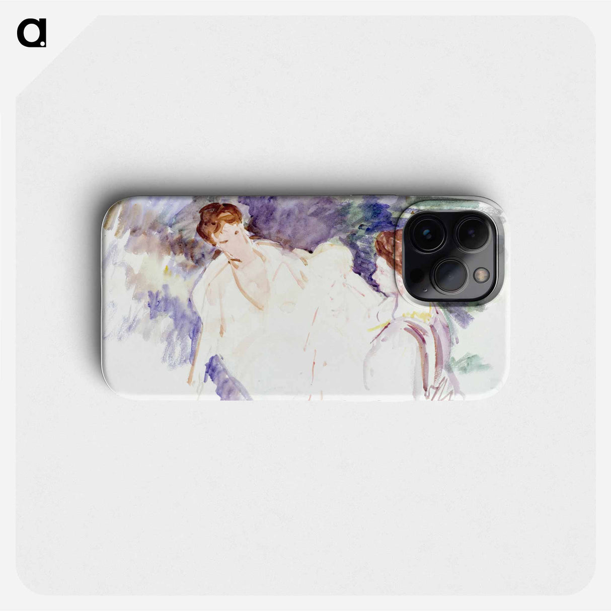 Etude pour "Le Bain" : Deux femmes et un enfant dans une barque - Mary Cassatt Phone Case.