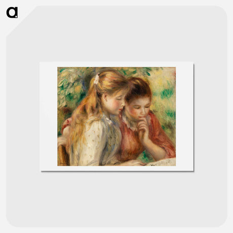 アートポストカード-Reading (La Lecture) - ピエール オーギュスト ルノワール Postcard.