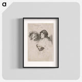 アートポスター-Three Heads of Women, One Asleep - レンブラント ファン レイン Poster.