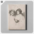 アートパネル-Three Heads of Women, One Asleep - レンブラント ファン レイン Canvas.