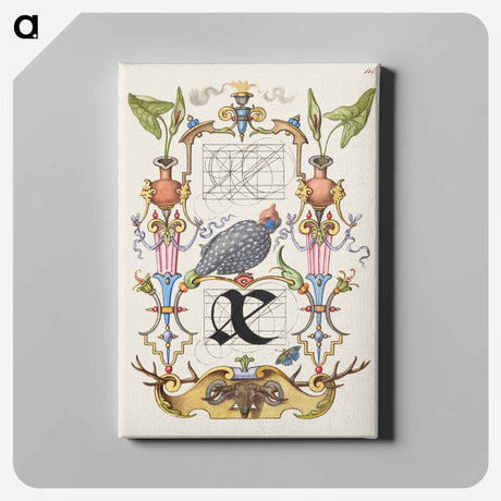 アートパネル-Guide for Constructing the Ligature ae from Mira Calligraphiae Monumenta
 - 書道のお手本 Canvas.