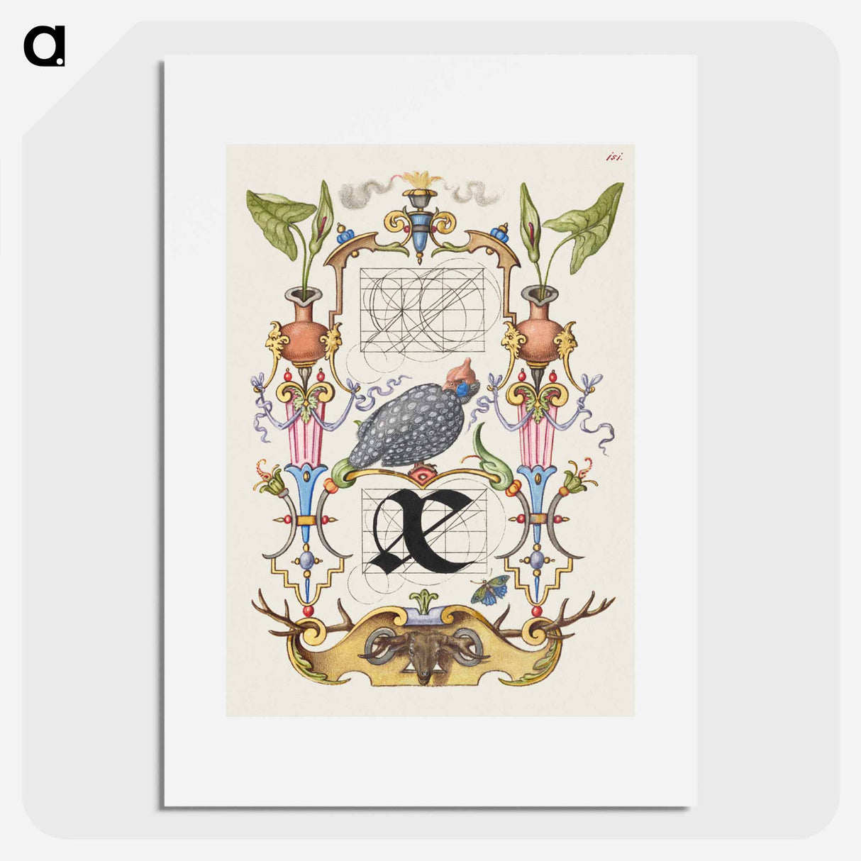 アートポスター-Guide for Constructing the Ligature ae from Mira Calligraphiae Monumenta
 - 書道のお手本 Poster.
