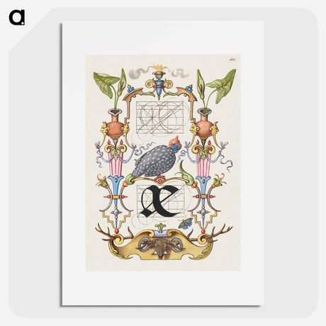 アートポスター-Guide for Constructing the Ligature ae from Mira Calligraphiae Monumenta
 - 書道のお手本 Poster.