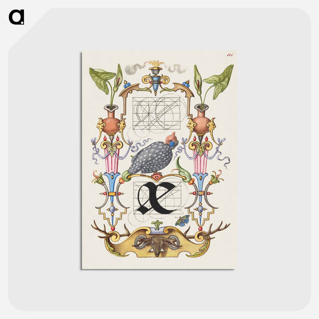 アートポストカード-Guide for Constructing the Ligature ae from Mira Calligraphiae Monumenta
 - 書道のお手本 Postcard.