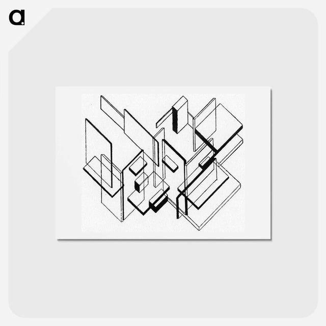 アートポストカード-Architectural Analysis - テオ ファン ドゥースブルフ Postcard.