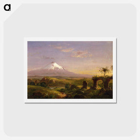 アートポストカード-View of Mount Etna - トーマス コール Postcard.