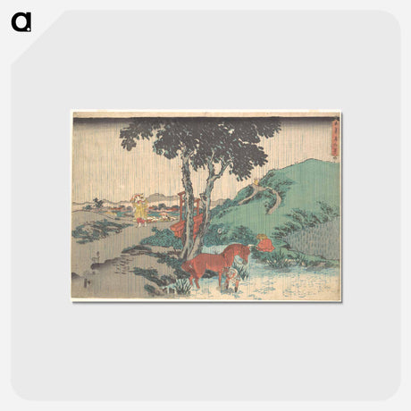 アートポストカード-Rain of the Fifth Month (Samidare)
 - 歌川 国貞 Postcard.