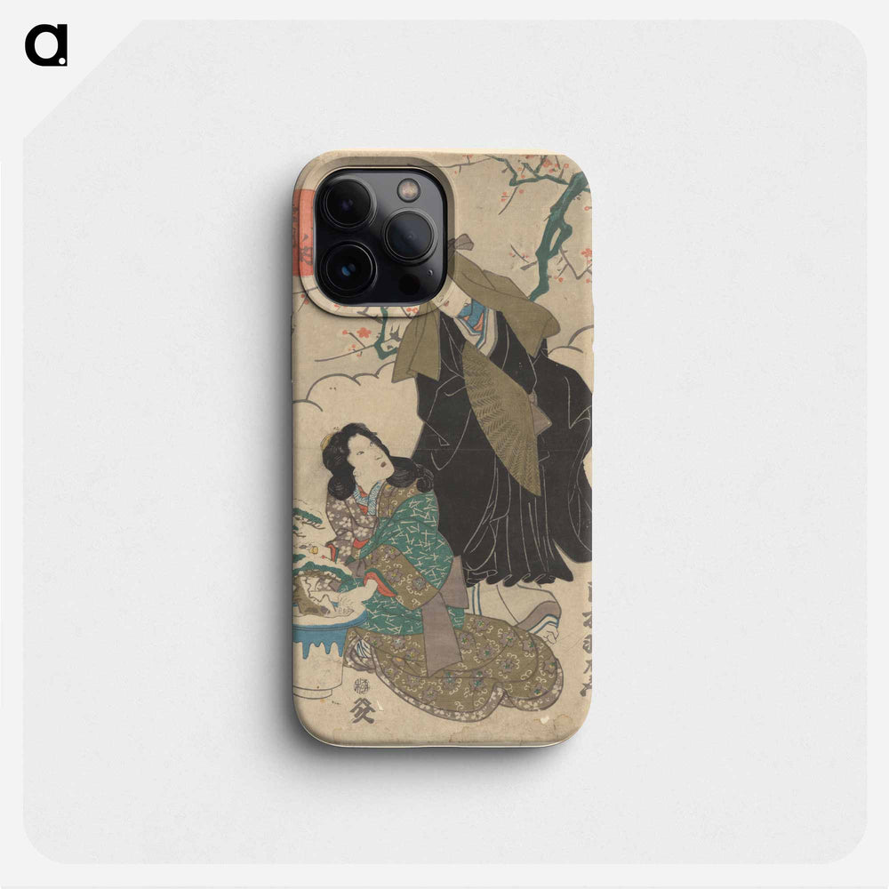 Snow Scene in December - 歌川 国芳 Phone Case.