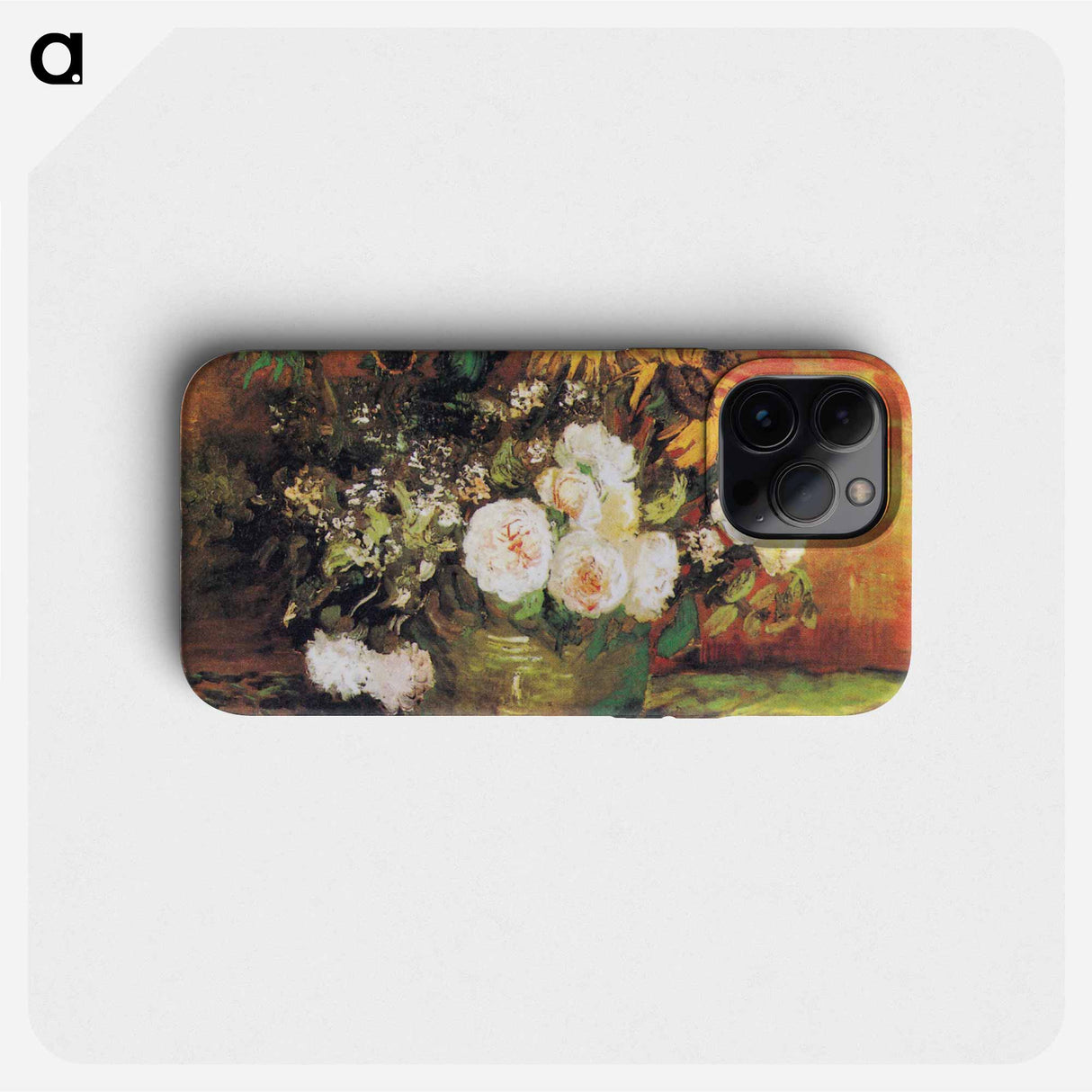 Bowl With Sunflowers Roses And Other Flowers - フィンセント ファン ゴッホ Phone Case.