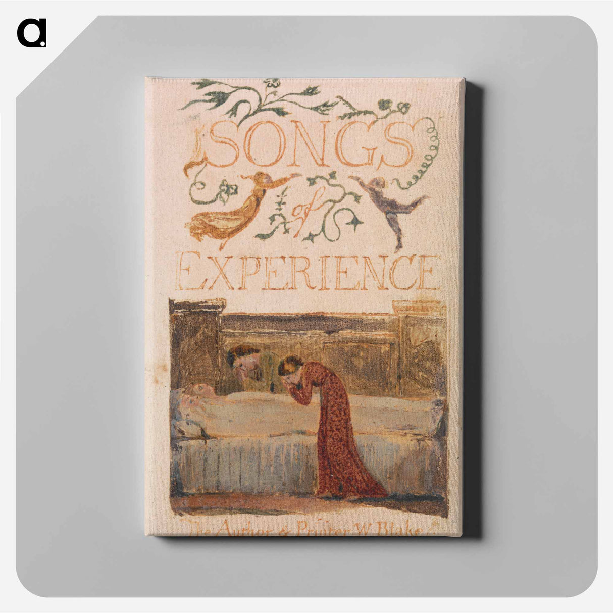 Songs of Innocence and of Experience, Plate 33, Experience Title Page - William Blake Canvas.