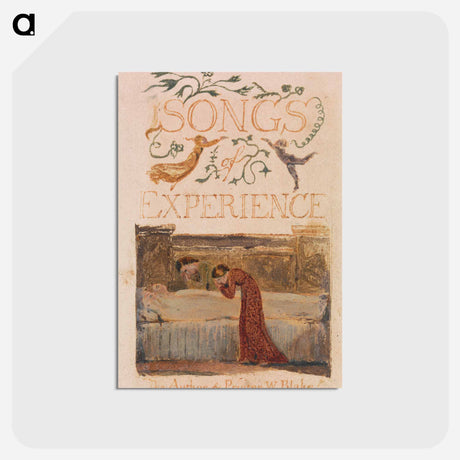 アートポストカード-Songs of Innocence and of Experience, Plate 33, Experience Title Page - ウィリアム ブレイク Postcard.