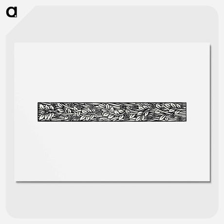 アートポスター-Love is Enough–Narrow Band of Ornament Foliage - ウィリアム モリス Poster.