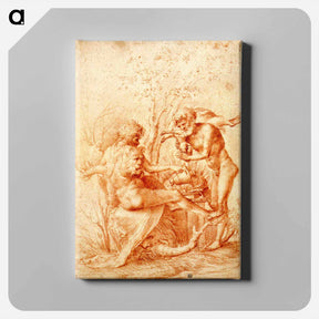 アートパネル-Molorchos making a sacrifice to Hercules - アンドレア マンテーニャ Canvas.