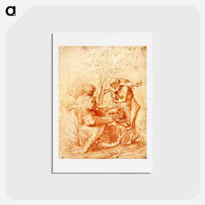 アートポストカード-Molorchos making a sacrifice to Hercules - アンドレア マンテーニャ Postcard.