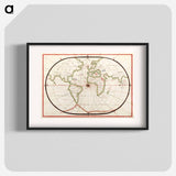 Portolan atlas of the Mediterranean Sea, western Europe, and the northwest coast of Africa - アンティーク地図 Poster.