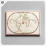Portolan atlas of the Mediterranean Sea, western Europe, and the northwest coast of Africa - アンティーク地図 Canvas.