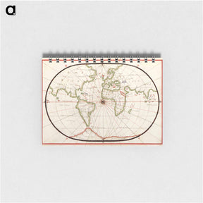 アートメモ帳-Portolan atlas of the Mediterranean Sea, western Europe, and the northwest coast of Africa - アンティーク地図 Memo.