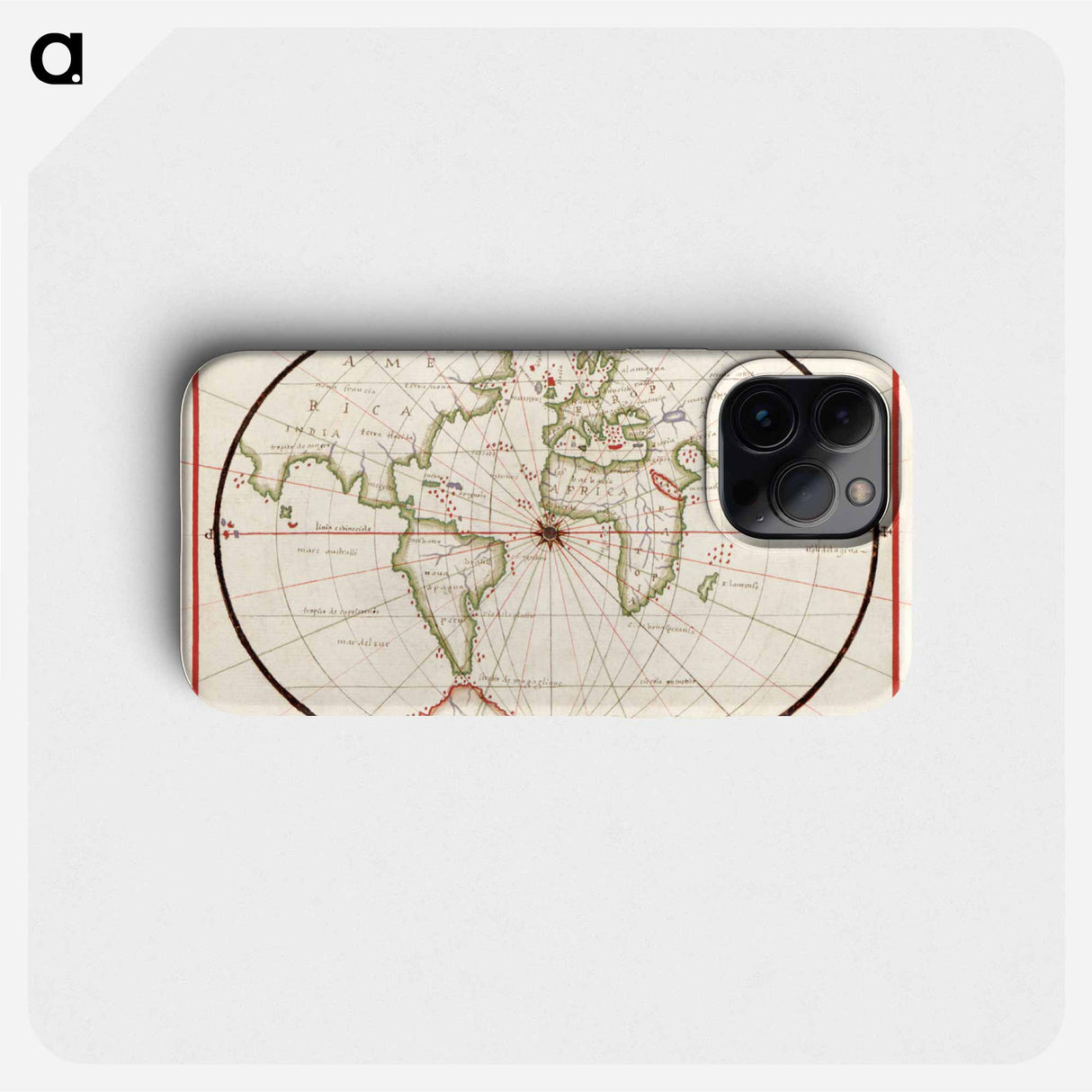Portolan atlas of the Mediterranean Sea, western Europe, and the northwest coast of Africa - アンティーク地図 Phone Case.