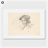 A woman in a hat - アーノルド ピーター ワイズ クビンチャン Poster.