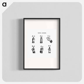 アートポスター-Sign language from What I saw in New York; or, a Bird's-eye view of City Life
 - 大英図書館 Poster.