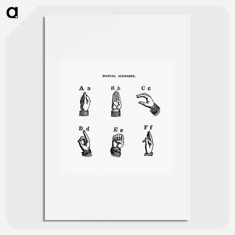 アートポスター-Sign language from What I saw in New York; or, a Bird's-eye view of City Life
 - 大英図書館 Poster.