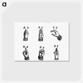 アートポストカード-Sign language from What I saw in New York; or, a Bird's-eye view of City Life
 - 大英図書館 Postcard.