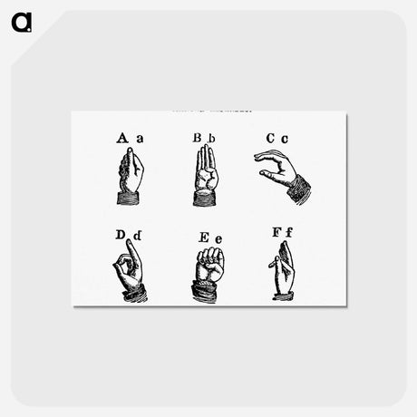 アートポストカード-Sign language from What I saw in New York; or, a Bird's-eye view of City Life
 - 大英図書館 Postcard.