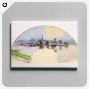アートパネル-View of Rouen - カミーユ ピサロ Canvas.