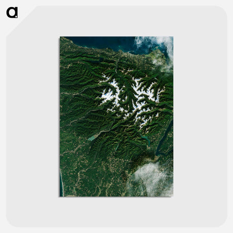 アートポストカード-Olympic National Park Landscape
 - 上空からの地球 Postcard.