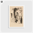 アートポストカード-Nude Woman Standing, Drying Herself - エドガー ドガ Postcard.